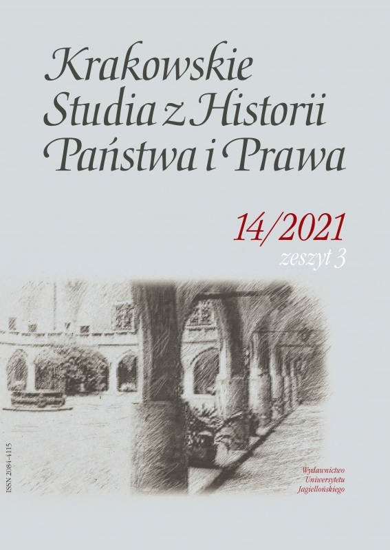 The Chronicle of Research and Scholarly Events in Legal and Constitutional History, and Studies in Legal Heritage at the Faculty of Law and Administration of the Jagiellonian University in 2020