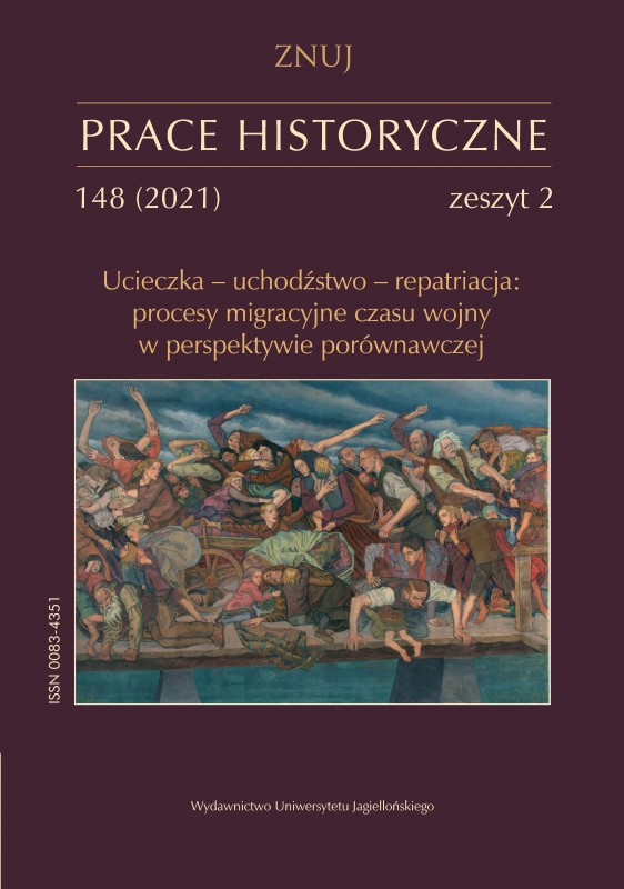 Uchodźstwo, migracje, ucieczka, przesiedlenia, repatriacje jako „uniwersalne” doświadczenie dziejowe – uwagi wprowadzające Cover Image