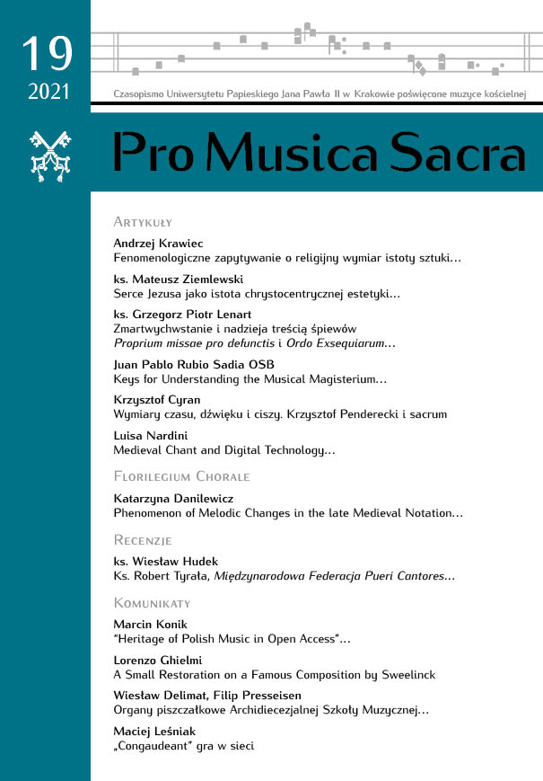 “Heritage of Polish Music in Open Access”: digitalising and cataloguing Wawel music collection Cover Image