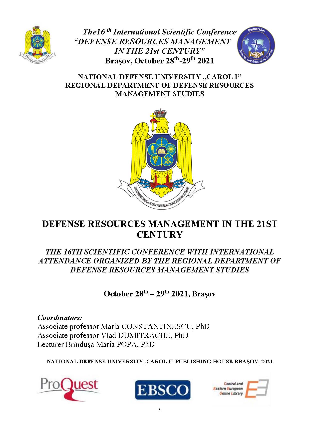 THE MANAGEMENT OF RESEARCH AND DEVELOPMENT PROGRAMS IN THE MINISTRY OF NATIONAL DEFENSE