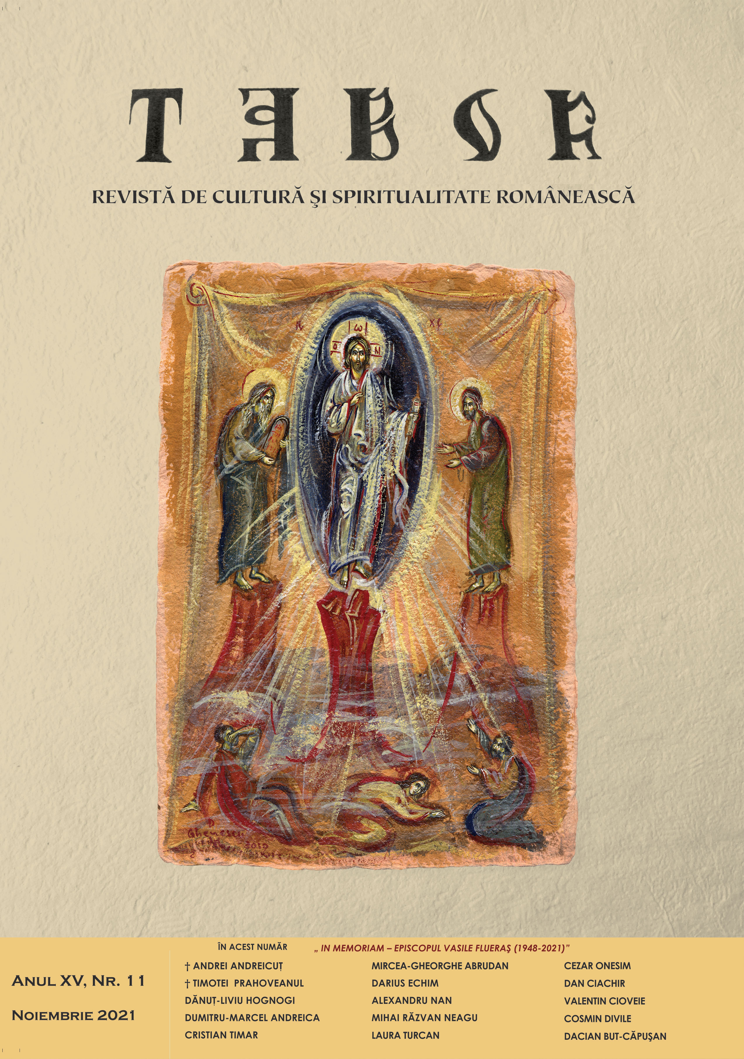 In memory of His Grace Bishop Vasile Flueraş Someşanul (1948-2021) Cover Image