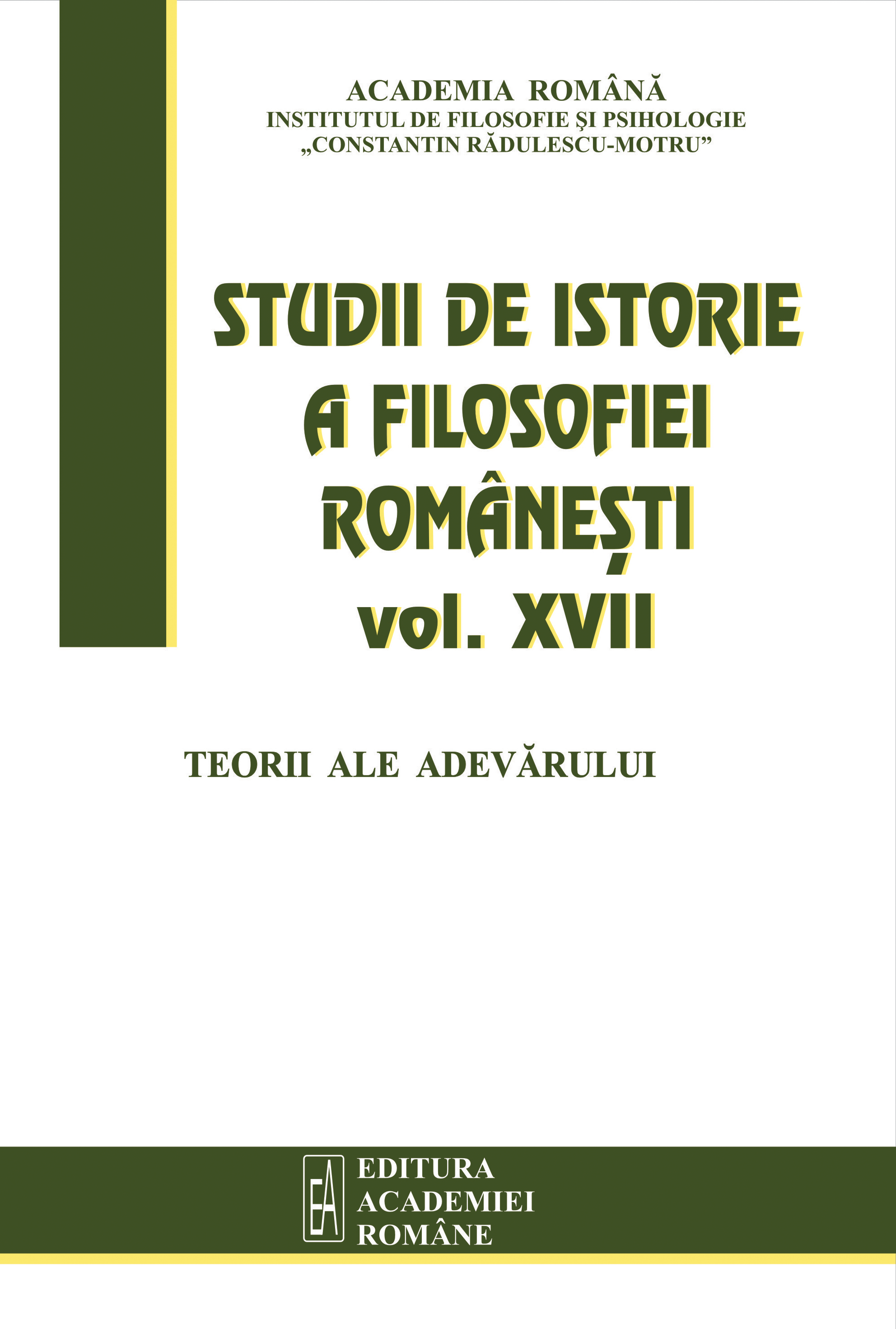 The history of Romanian philosophy in 2020 Cover Image