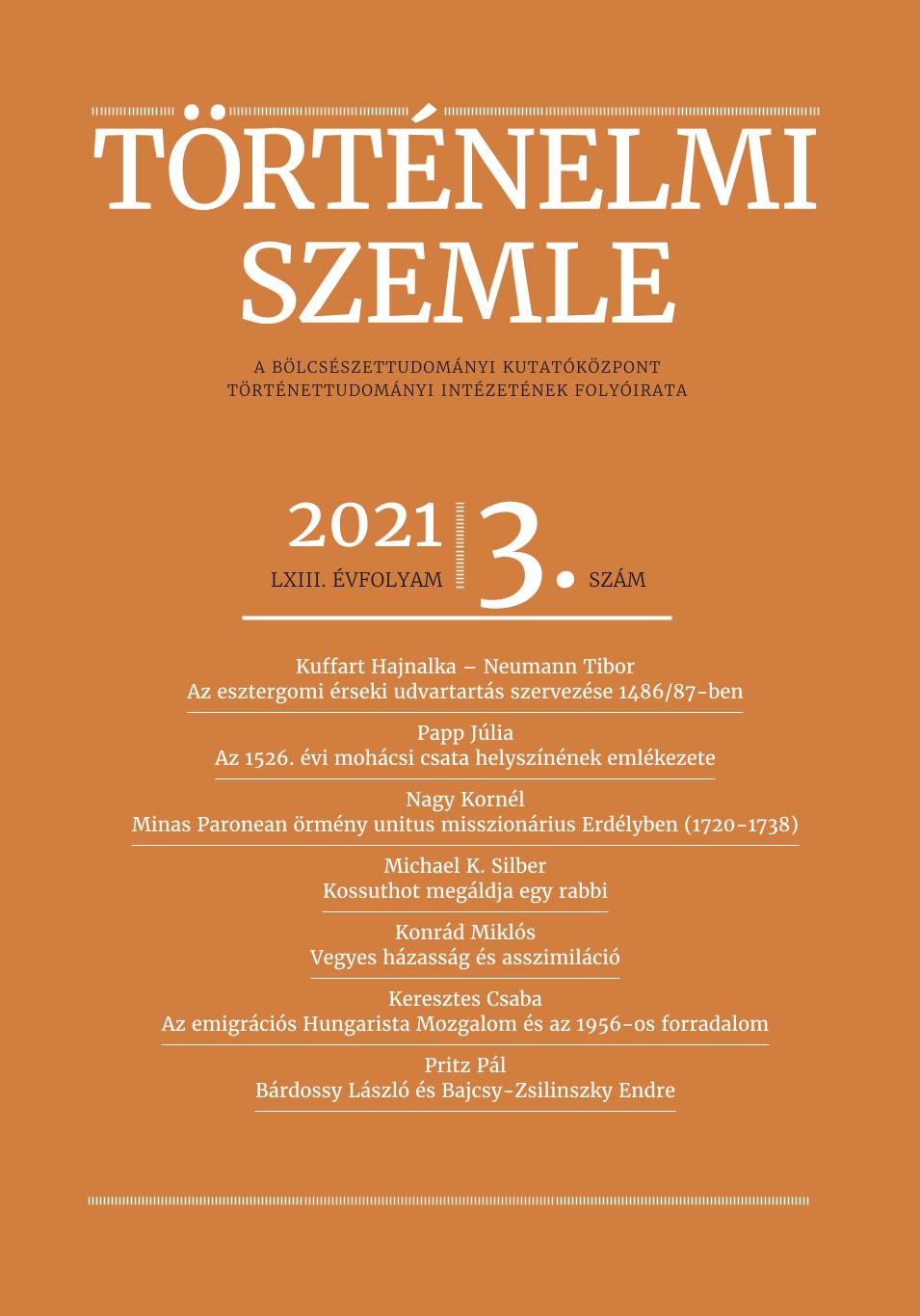 „Olyan szép kísérete lesz, mint kevés úrnak Itáliában”. Az esztergomi érseki udvartartás szervezése 1486/87 folyamán