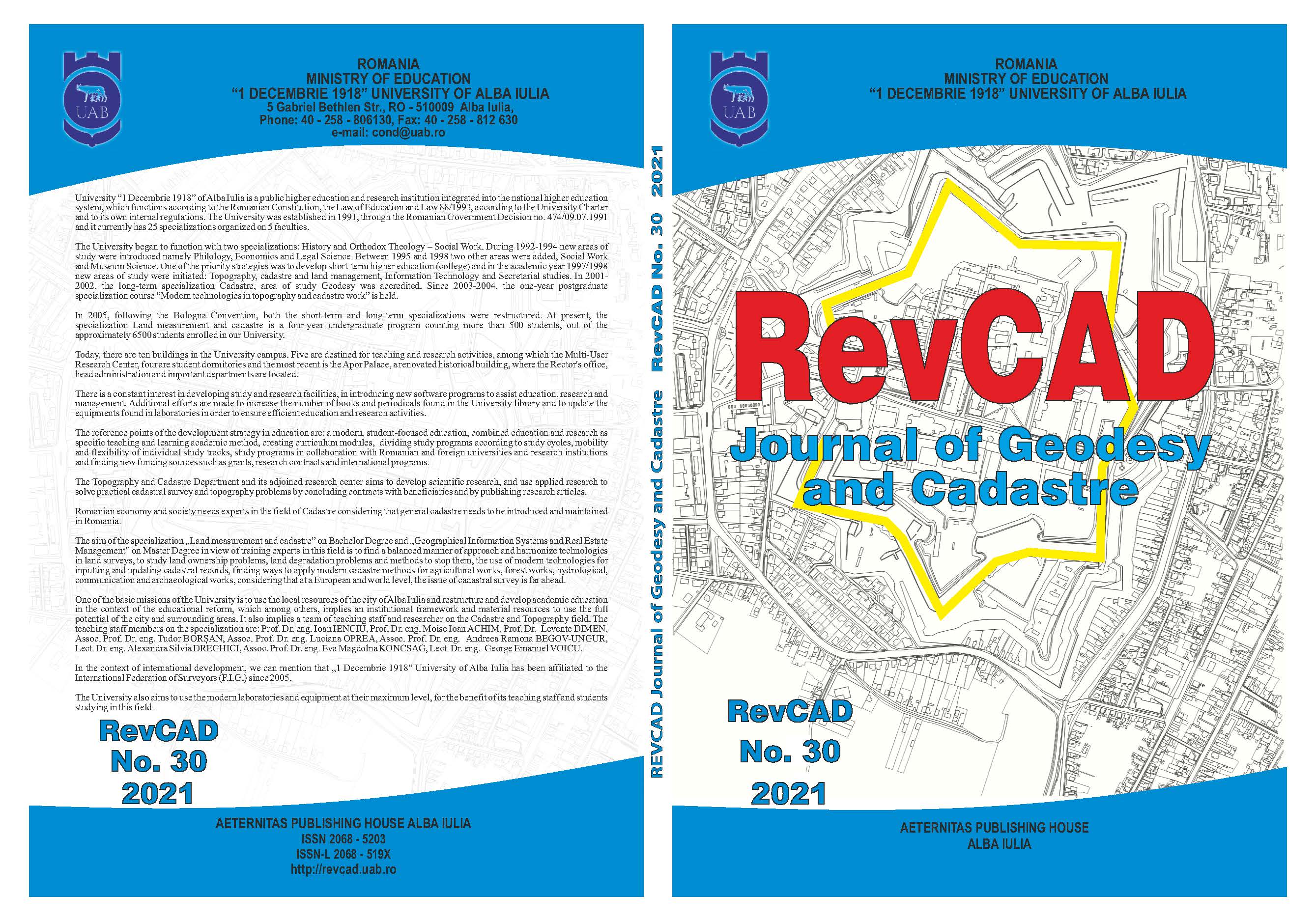 Aspects Regarding the Topo-Cadastral Operations Necessary for The Introduction of the Building Networks and the Modernization of the Street Framework in the Locality of Bălcaciu, Jidvei Commune, Alba County Cover Image