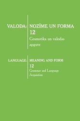 Verba nozīmju nošķiršana: teorija un prakse