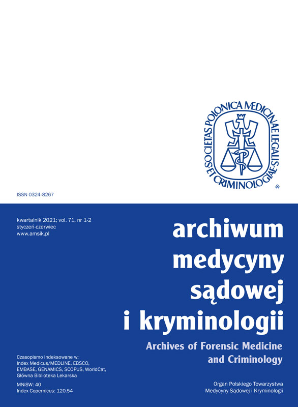 Trudności opiniodawcze związane z ciężkimi obrażeniami części twarzowej i mózgowej czaszki powstałymi w wyniku uderzenia pięścią