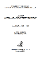 ISSUES REGARDING THE LEGAL MEANS OF PROTECTING THE IMPARTIALITY OF THE JUDICIARY AND THE INDEPENDENCE OF JUDGES Cover Image