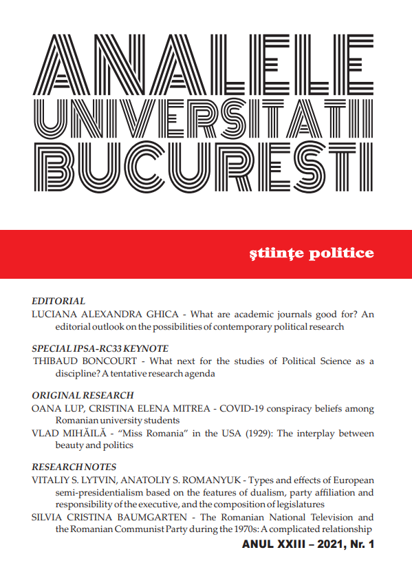 What next for the studies of Political Science as a discipline? A tentative research agenda