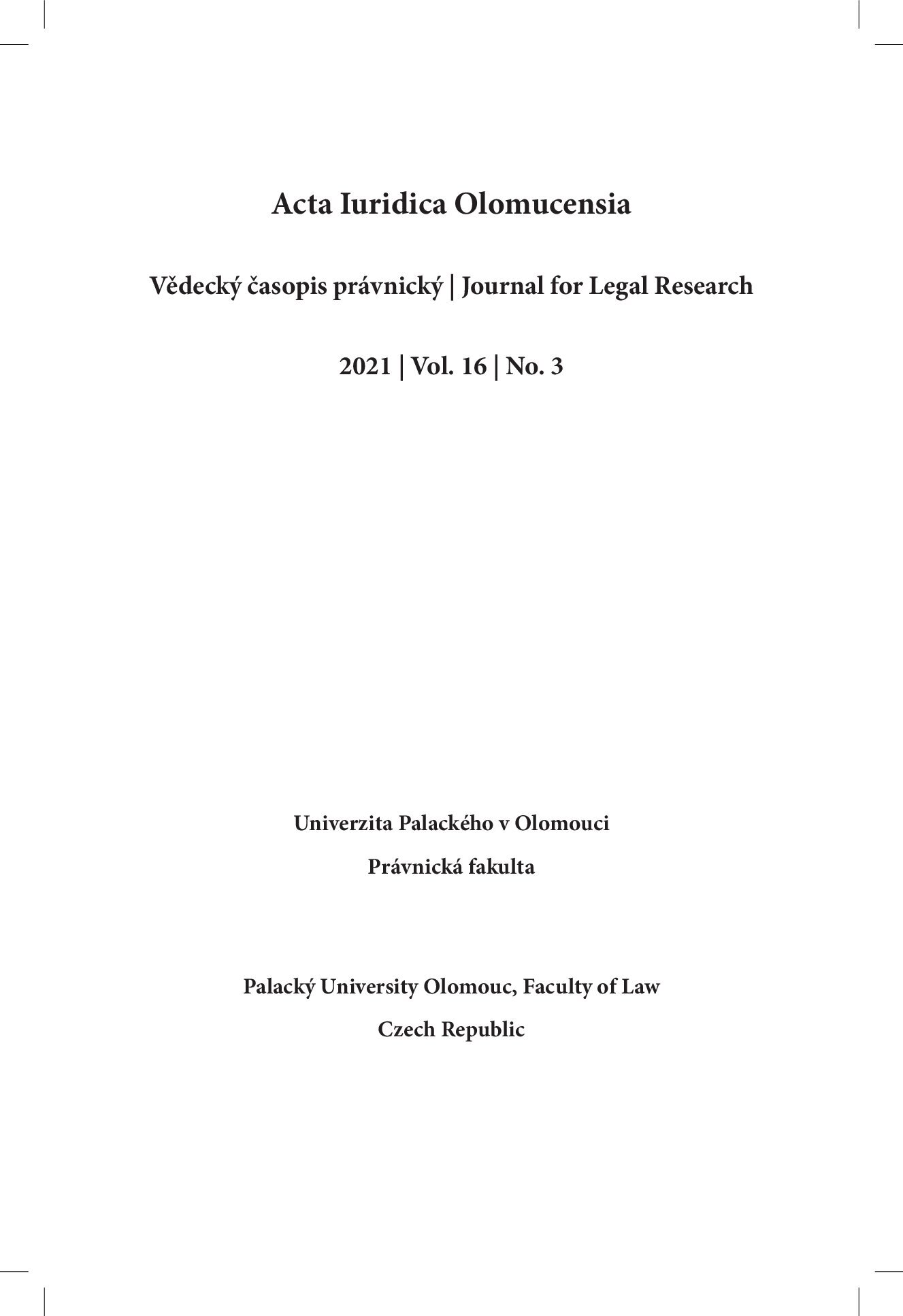 Development of the waiting period in the Czech legislation Cover Image