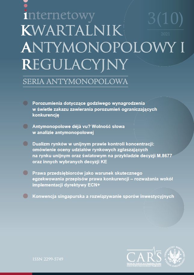 Międzynarodowa Konferencja
pn. „10th International PhD Students’ Conference
on Competition Law: Enhancing Competition Enforcement by the Competition Authorities of the EU Member States: Procedural Issues”,
2 lipca 2021 r.