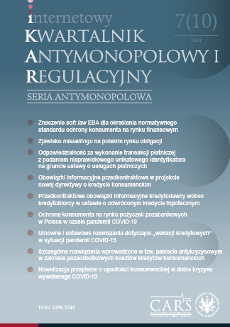 Amendment of the provisions on consumer bankruptcy in the era of the COVID-19 crisis Cover Image