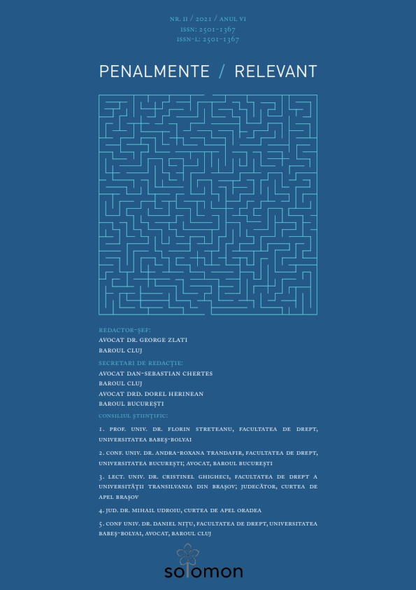 The right of the witness not to incriminate himself, in the light of the Constitutional Court Decision no. 236/2020. The direct application of the Constitutional provisions in criminal proceedings Cover Image