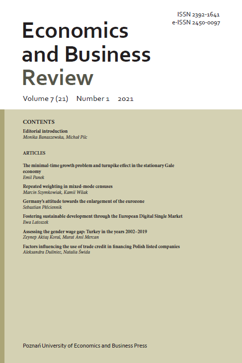 FACTORS INFLUENCING THE USE OF TRADE CREDIT IN FINANCING POLISH LISTED COMPANIES Cover Image