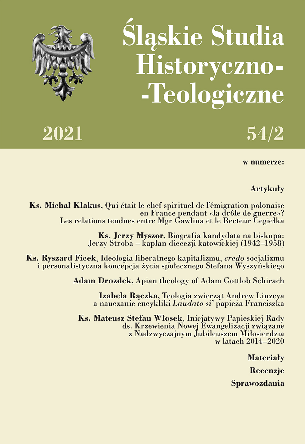 The ideology of liberal capitalism, socialist credo, and Stefan Wyszyński's personalist concept of social life Cover Image