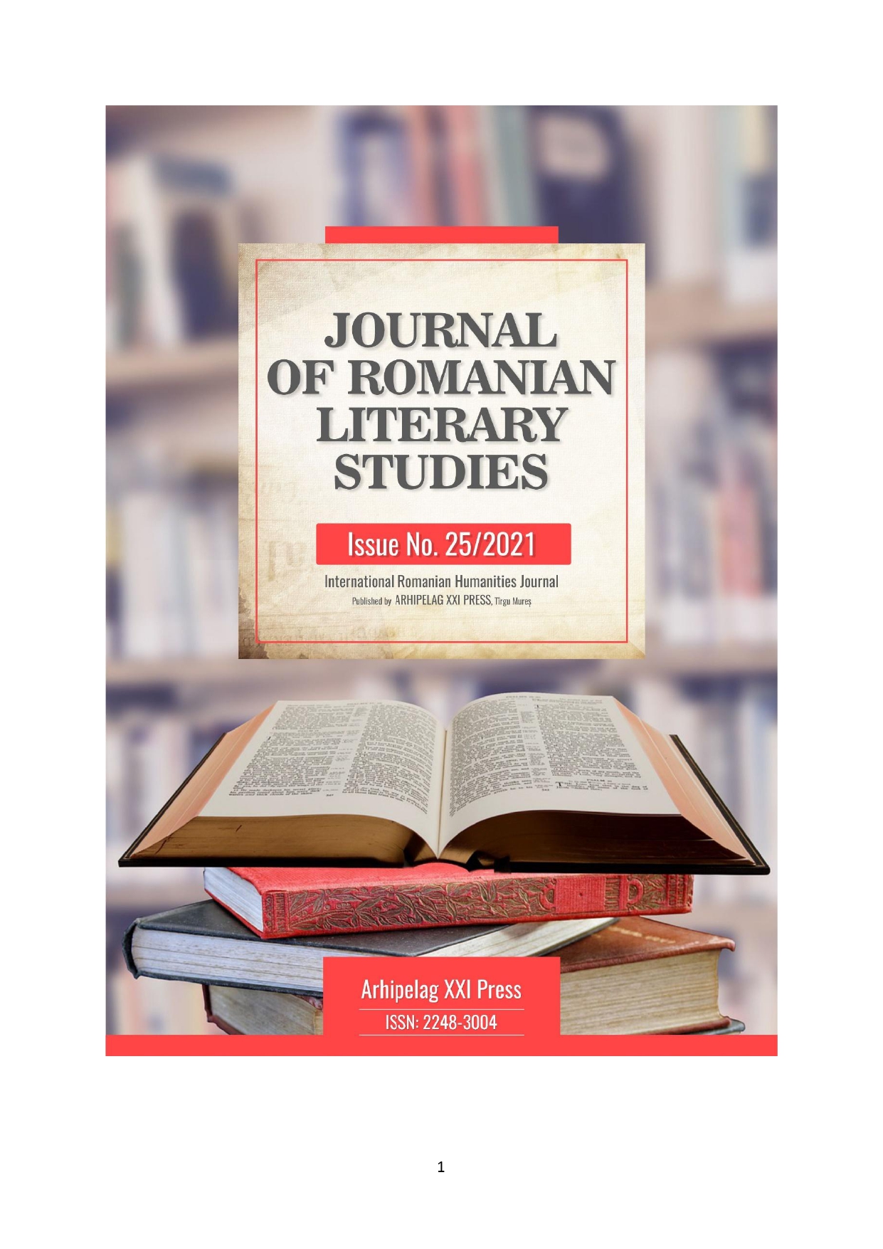 THE FORMATION, PROMOTION AND EMANCIPATION OF NATIONAL IDENTITY IN THE 19th CENTURY ROMANIA