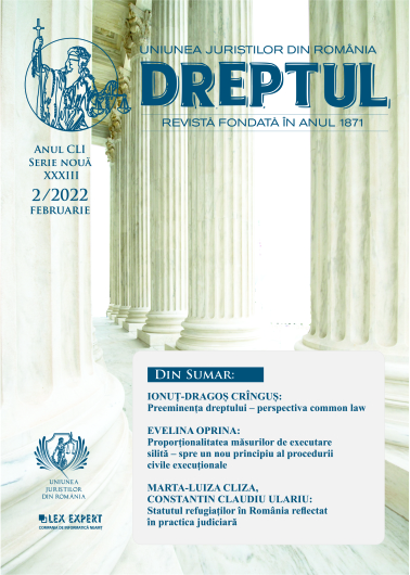 Status of refugees in Romania reflected in the judicial practice Cover Image