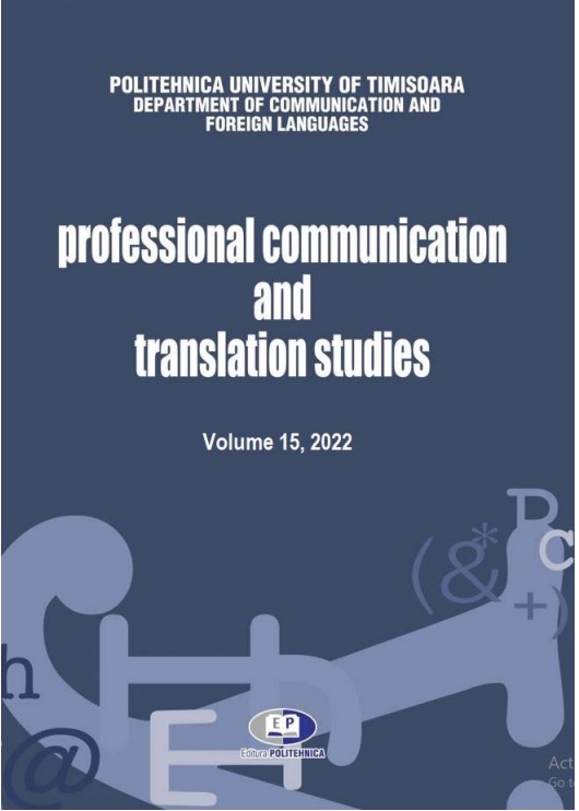 DESIGNING ATC-BASED CURRICULA: A COMPLEX AND CHALLENGING UNDERTAKING. A CASE STUDY OF THE MOST IN-DEMAND SUB-COMPETENCES REQUIRED BY POTENTIAL EMPLOYERS ON THE ROMANIAN TRANSLATION MARKET Cover Image