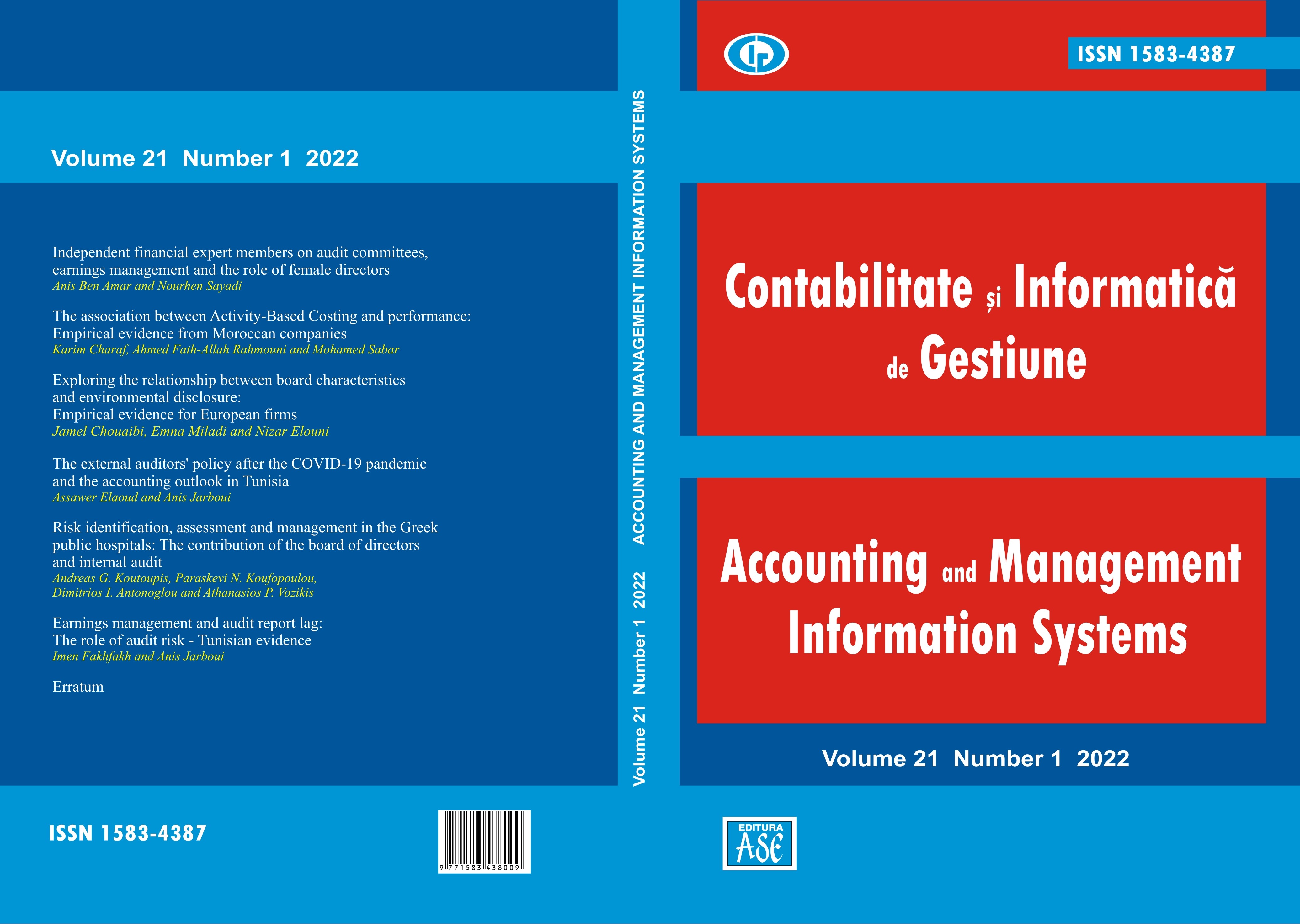 Risk identification, assessment and management in the Greek public hospitals: The contribution of the board of directors and internal audit