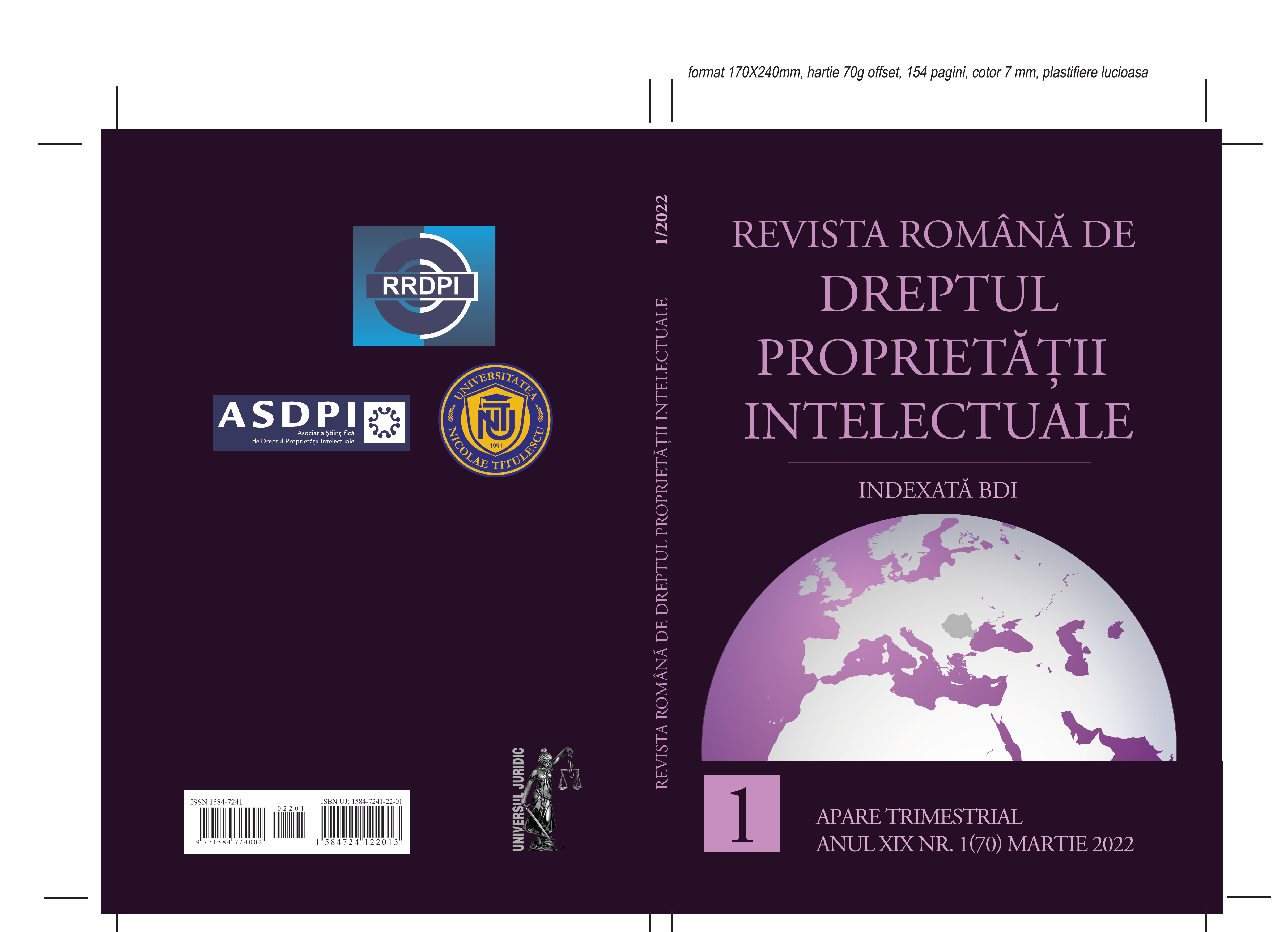 Drept de autor şi drepturi conexe. Directiva 2001/29/CE. Noţiunea de «operă». Protecţia operelor prin dreptul de autor. Condiţii. Relaţia cu protecţia desenelor şi a modelelor industriale