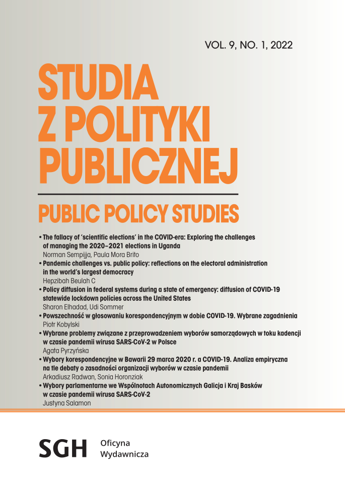 Policy diffusion in federal systems during a state of emergency: diffusion of COVID-19 statewide lockdown policies across the United States Cover Image