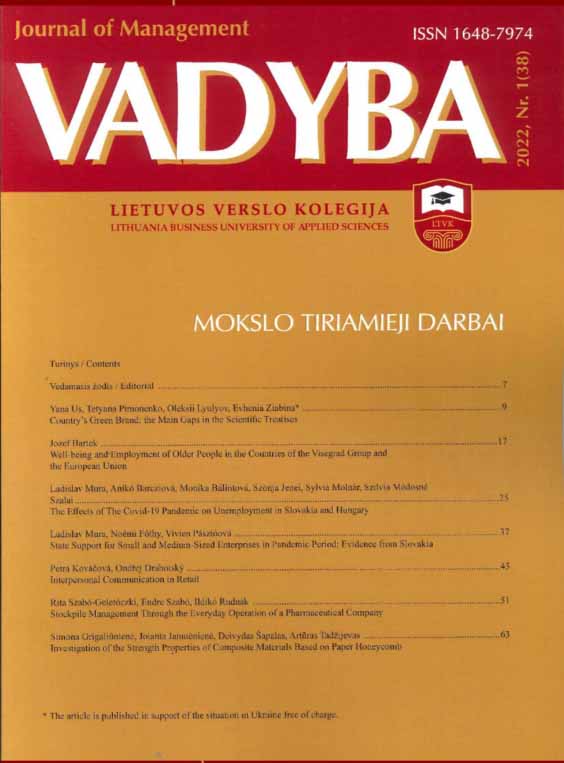 THE EFFECTS OF THE COVID-19 PANDEMIC ON UNEMPLOYMENT IN SLOVAKIA AND HUNGARY Cover Image