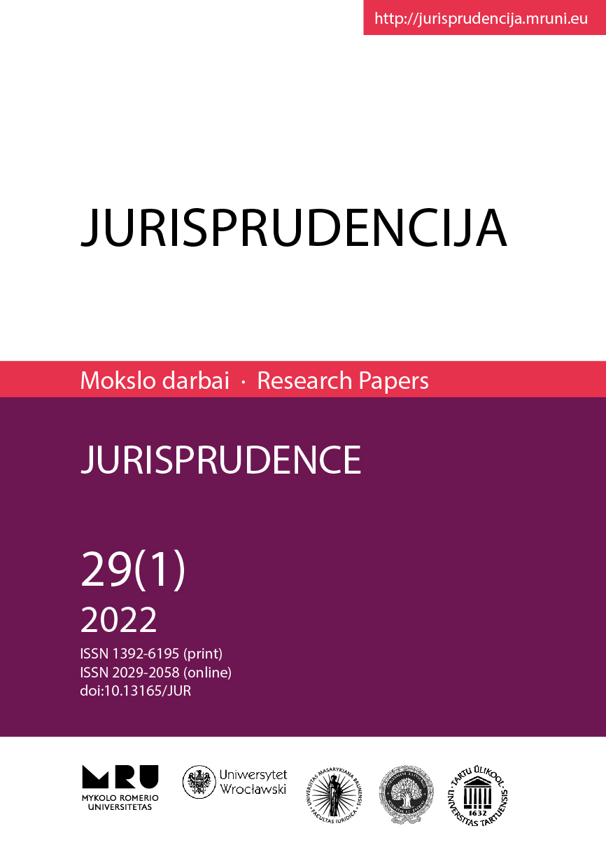 THE PROBLEM OF DELIMITATION IN CHILD SEXUAL ABUSE CASES INVOLVING CHILDREN UNDER THE AGE OF SIXTEEN IN LITHUANIAN COURT PRACTICE Cover Image