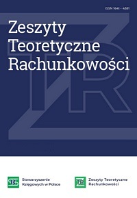 CALL FOR PAPERS
FOR THE SPECIAL ISSUE OF 
Zeszyty Teoretyczne Rachunkowości 
(ZTR – The Theoretical Journal of Accounting) IN 2023 Cover Image