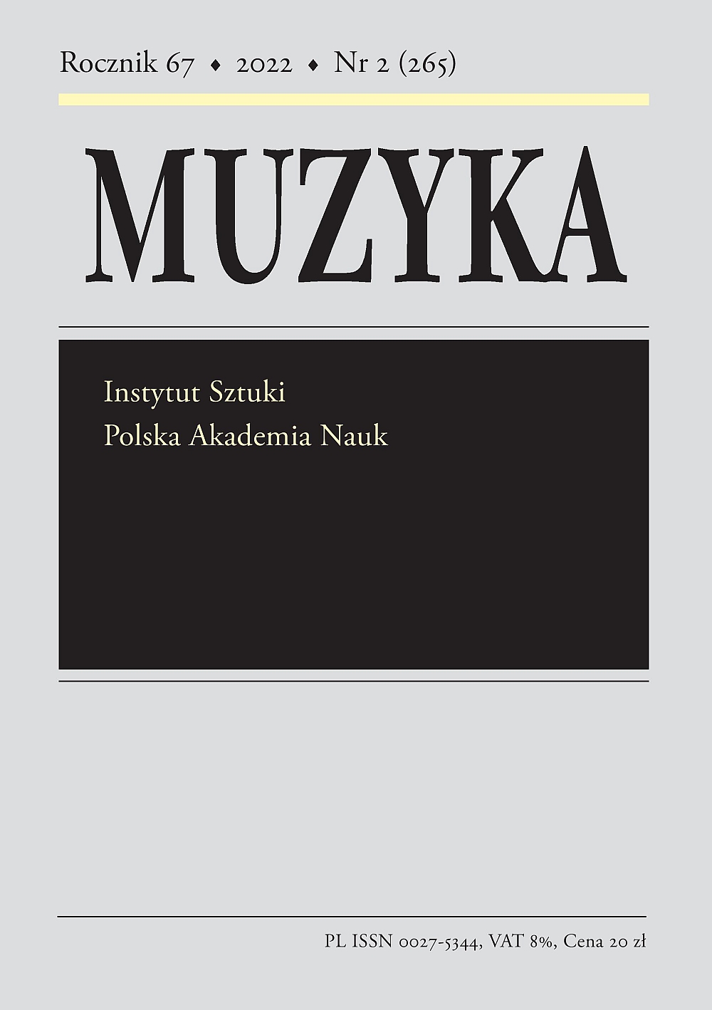 Paweł Szymański’s ‘Miserere’ for Voices and Instruments. Sound Structure and Meanings Cover Image