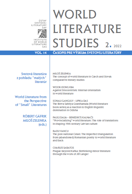 The concept of world literature in Czech and Slovak comparative literary studies Cover Image