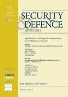 Introduction to the Special Issue section: Challenges for the state and international security – the current state and prognosis for the future Cover Image