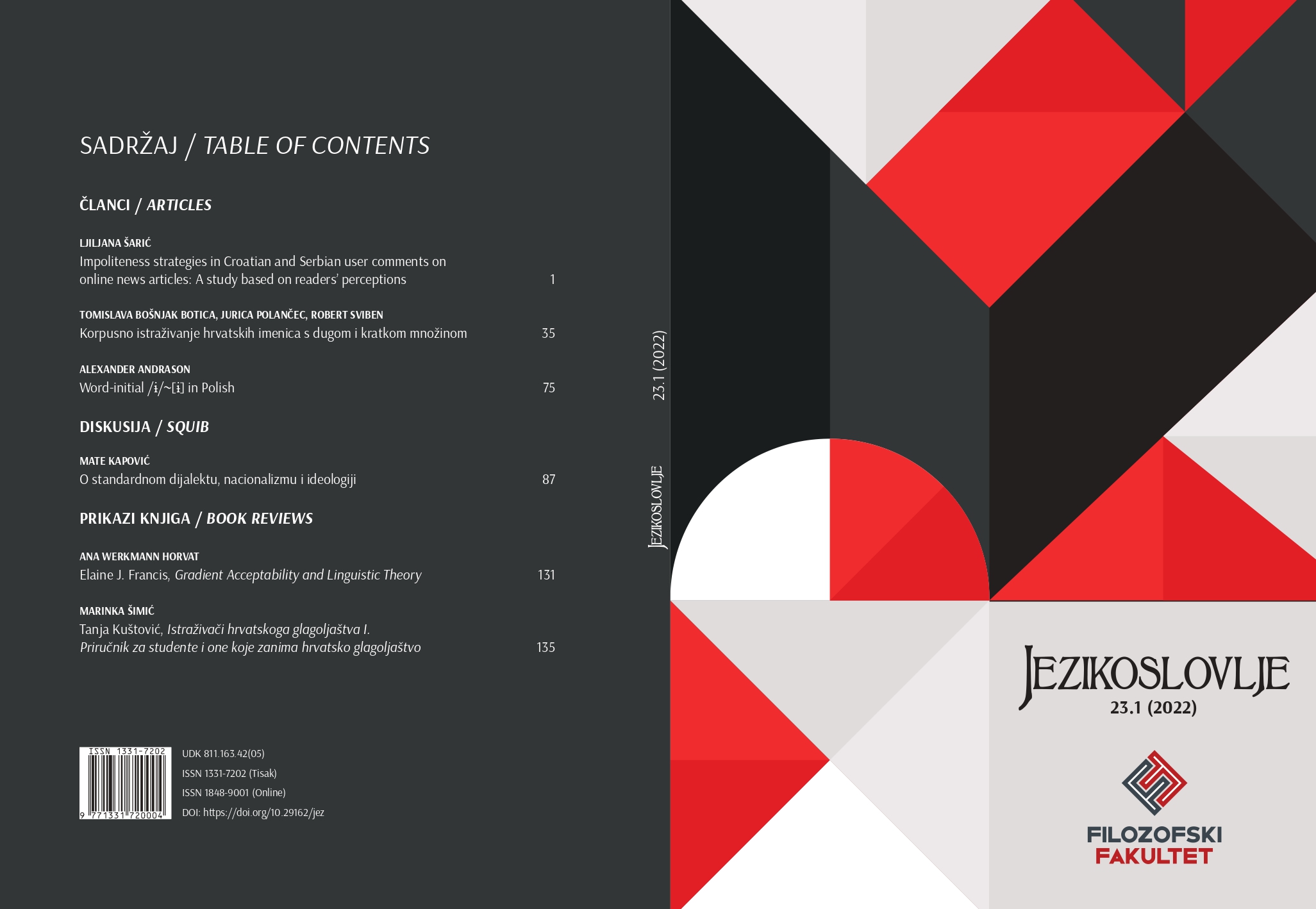 Impoliteness strategies in Croatian and Serbian user comments on online news articles: A study based on readers’ perceptions Cover Image