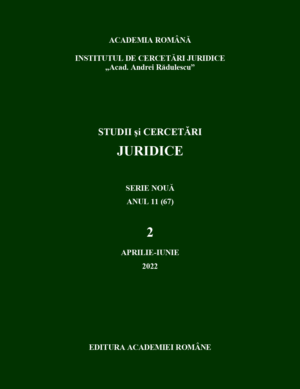 Revue internationale de Criminologie et Police tehnique et scientifique, Jan-Mars, nr.2/2021, ISSN 1424-4683, Geneva, Publication of the Association of French-speaking Criminologists (AICLF) Cover Image