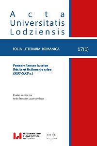 Réflexivité environnementale et (in)conscience de la crise écologique dans la littérature catastrophiste du XIXe siècle