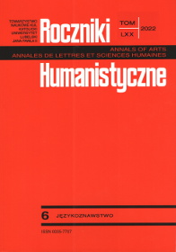 System antroponimiczny Niemców rosyjskich (1763-1917) jako przykład wpływu zmiany otoczenia etniczno-społecznego na stan nazewnictwa osobowego