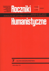 Exegetical Polish-Language Markers in the Modelling of Images of the Spiritual and Material Worlds in the Biblical Hermeneutics System of Ukrainian Baroque Literature Cover Image