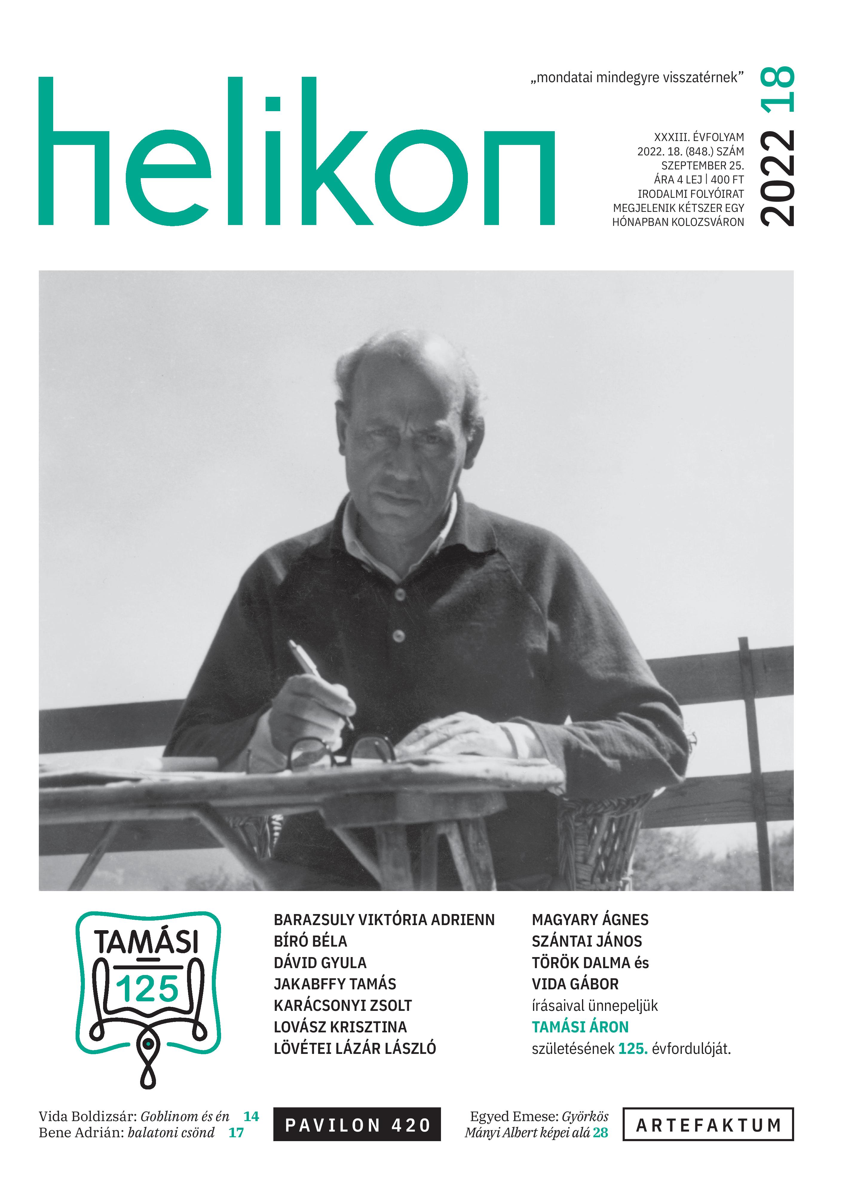Tamási Áron hazatérései.
(adatok az 1970–1989 közötti romániai Tamási-kiadások történetéhez)