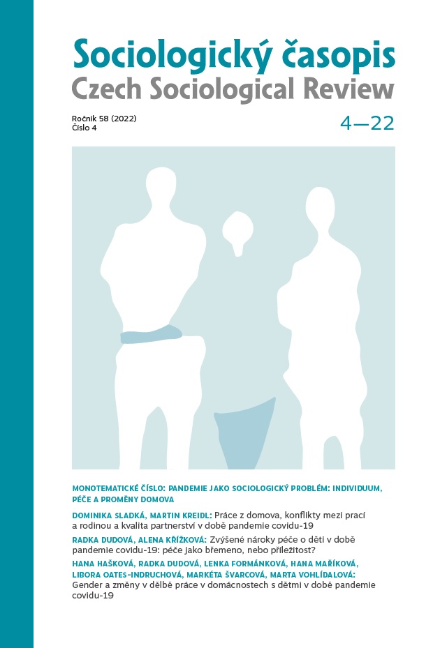 Gender and Changes in the Division of Labour in Households with Children during the Covid-19 Pandemic Cover Image