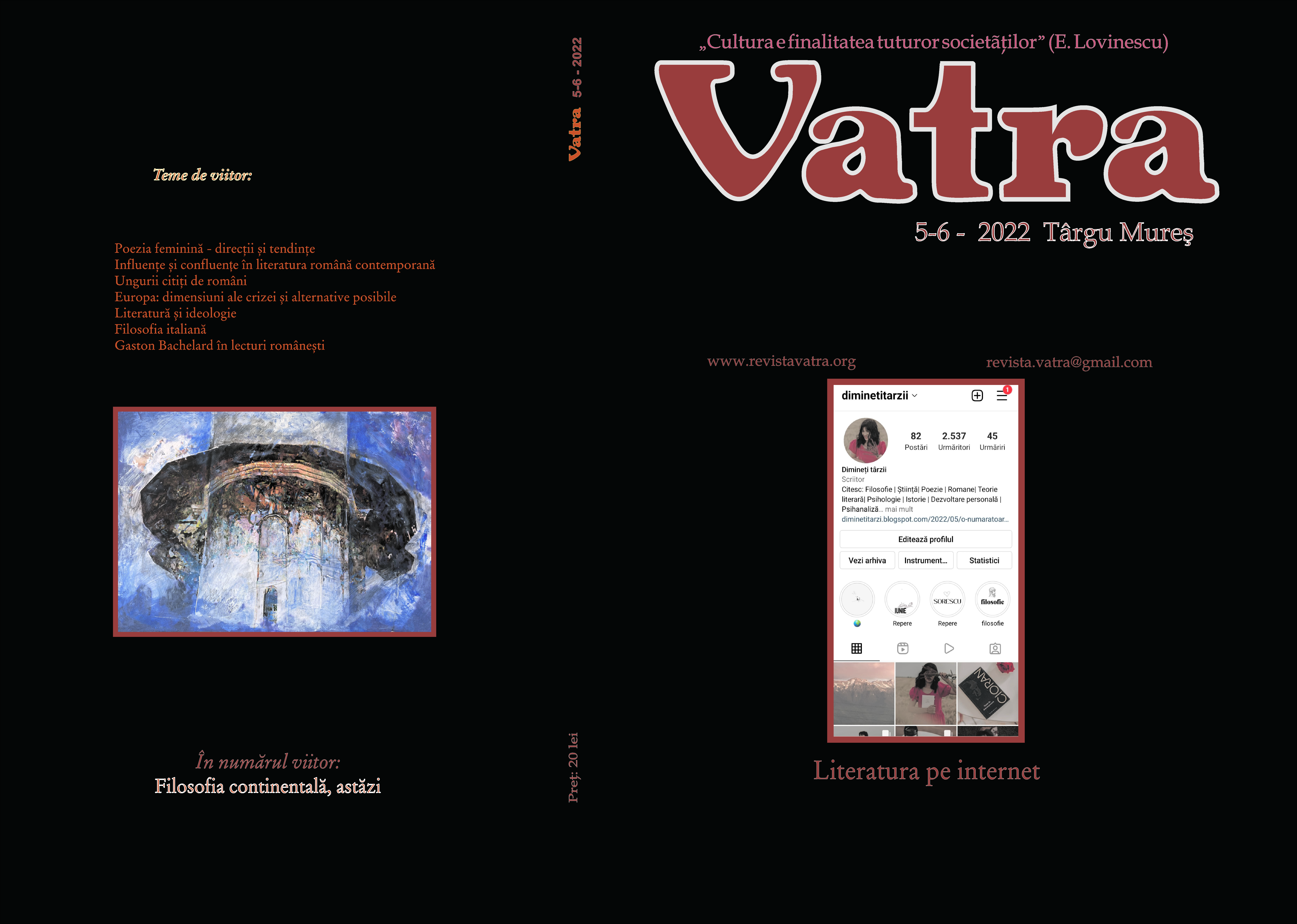 Bibliografia articolelor lui Anton Cosma apărute în revista „Vatra” (1971-1991) și postum în „Vatra și „Vatra veche” (1993-2020)