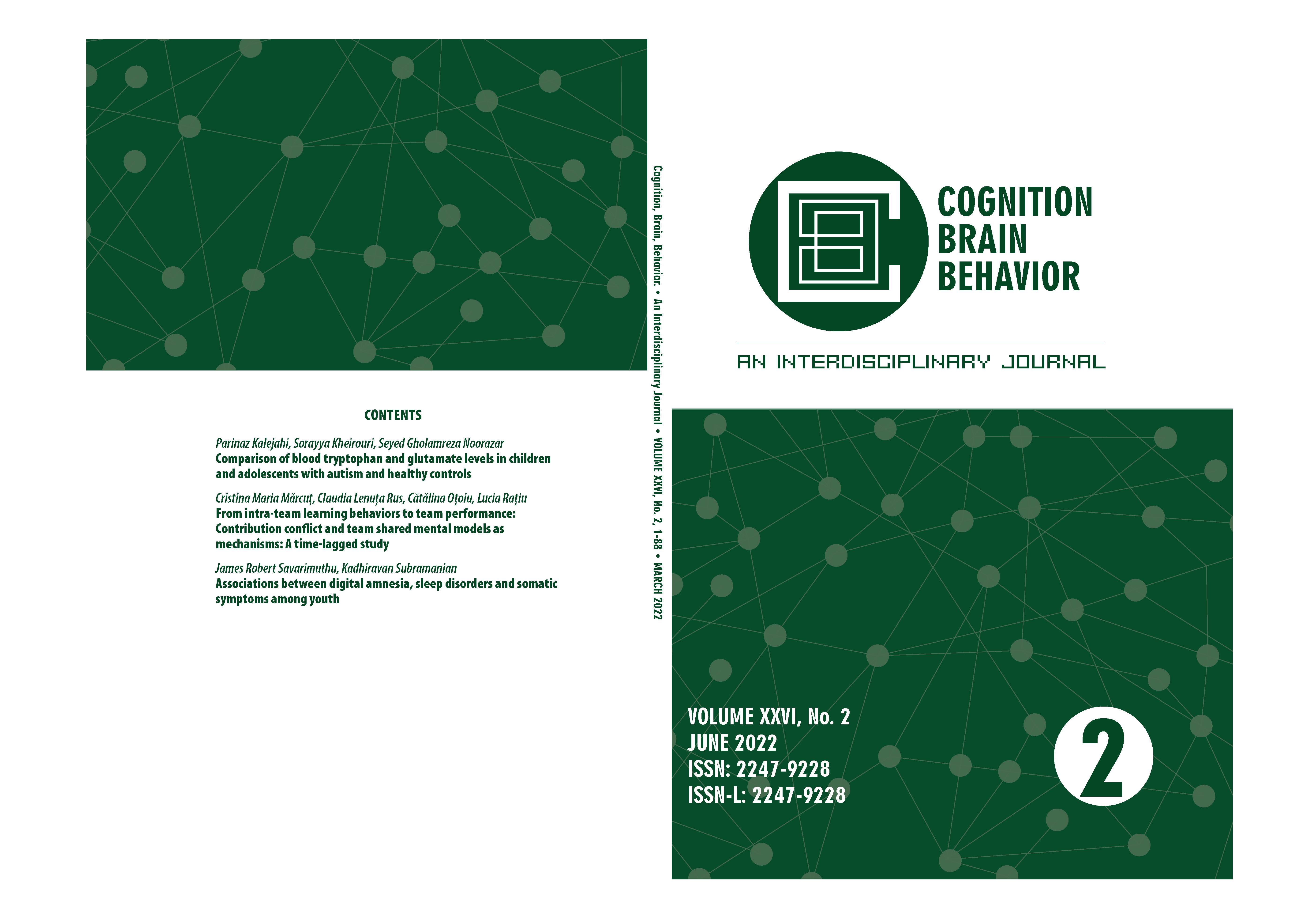 Comparison of blood tryptophan and glutamate levels in children and adolescents with autism and healthy controls Cover Image