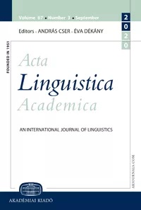 Differentiation of segmentally identical expressions occurring in the same or different sentence zones in Hungarian by duration, pitch, intensity and irregular voicing Cover Image
