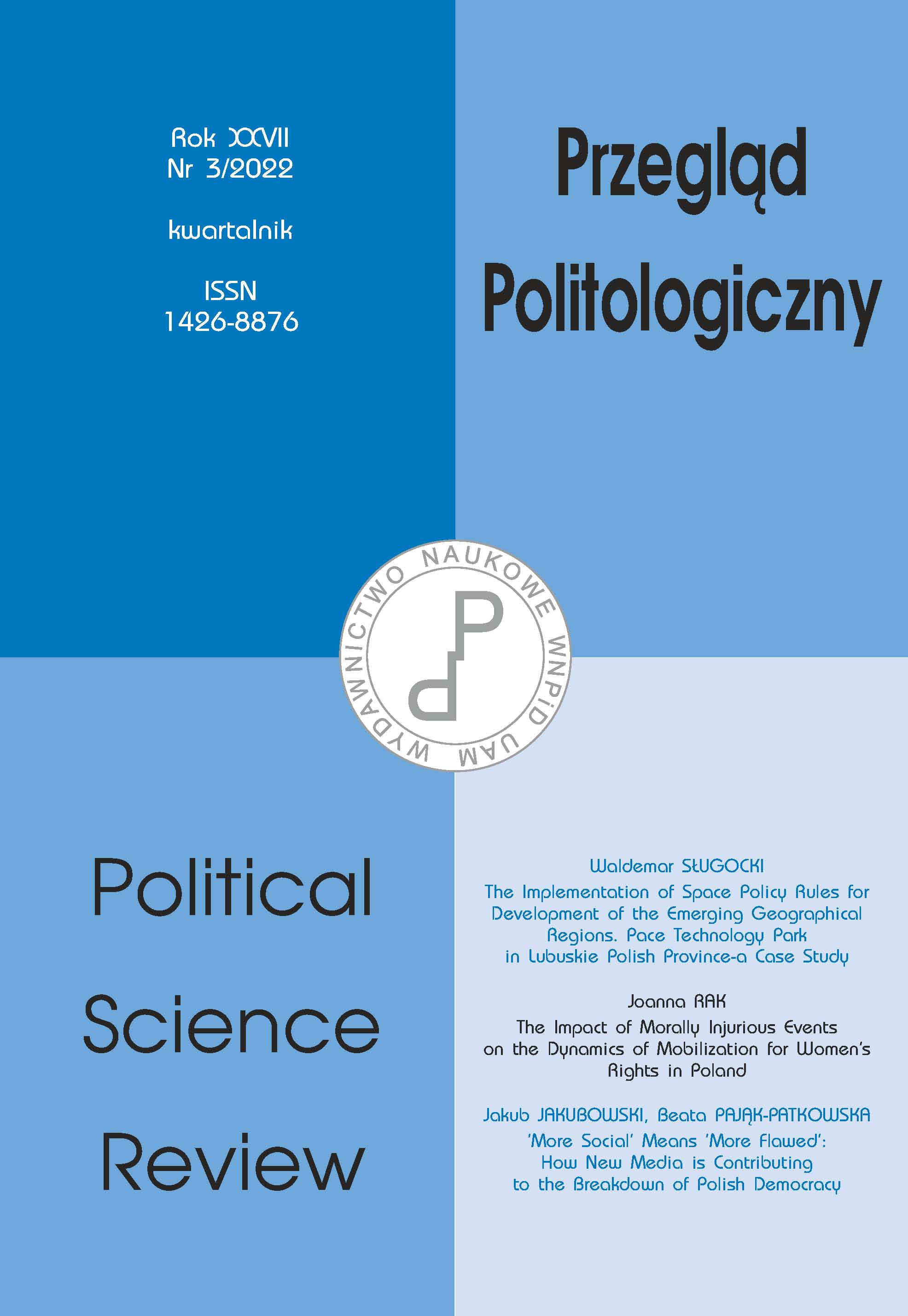 The Implementation of Space Policy Rules for Development of the Emerging Geographical Regions. Pace Technology Park in Lubuskie Polish Province-a Case Study Cover Image