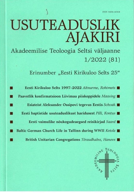 Eesti Kirikuloo Selts 1997-2022