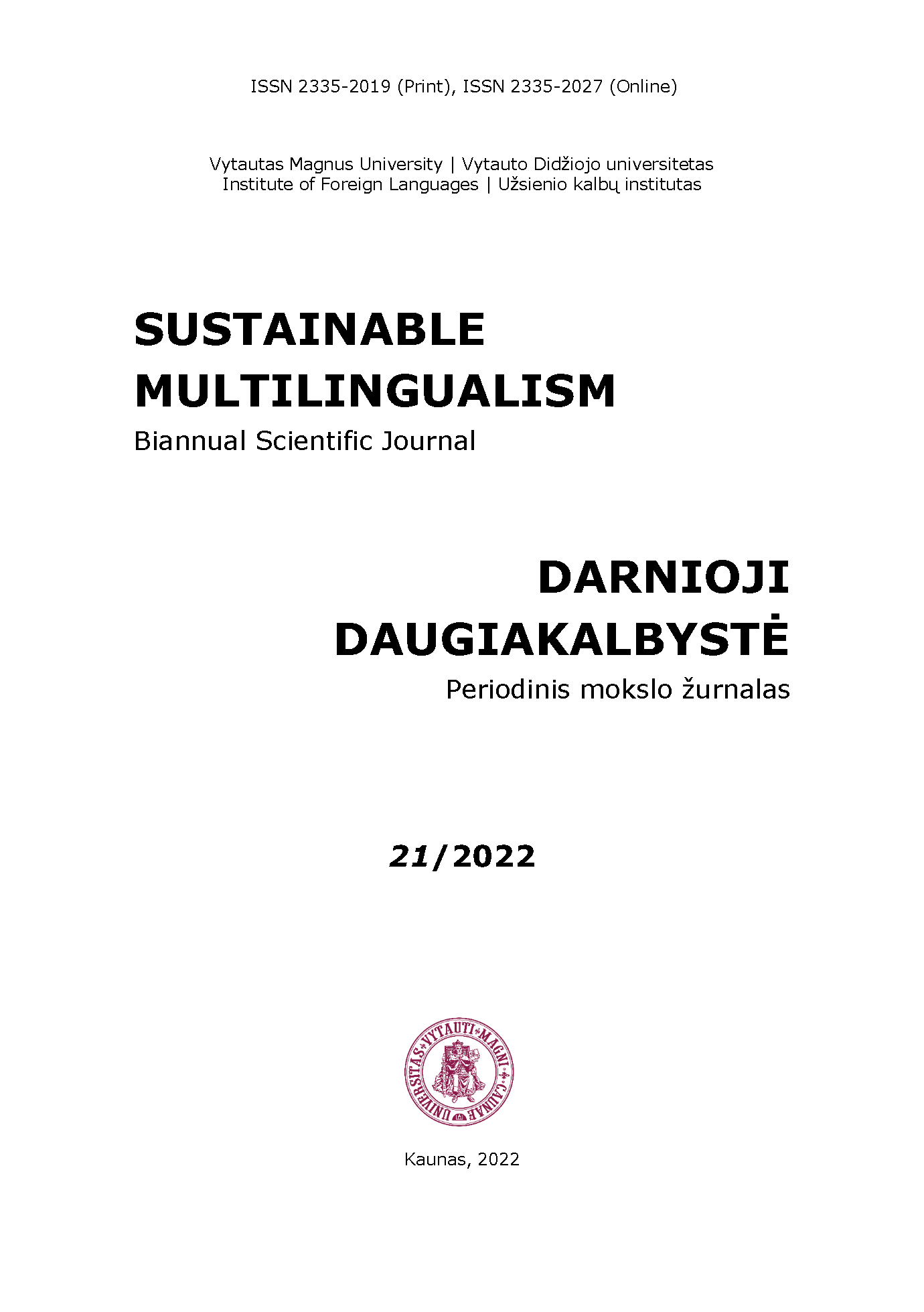 Interactional-Sociolinguistic Analysis of The Dynamics of Power and Solidarity in German–Lithuanian Business Negotiations Cover Image