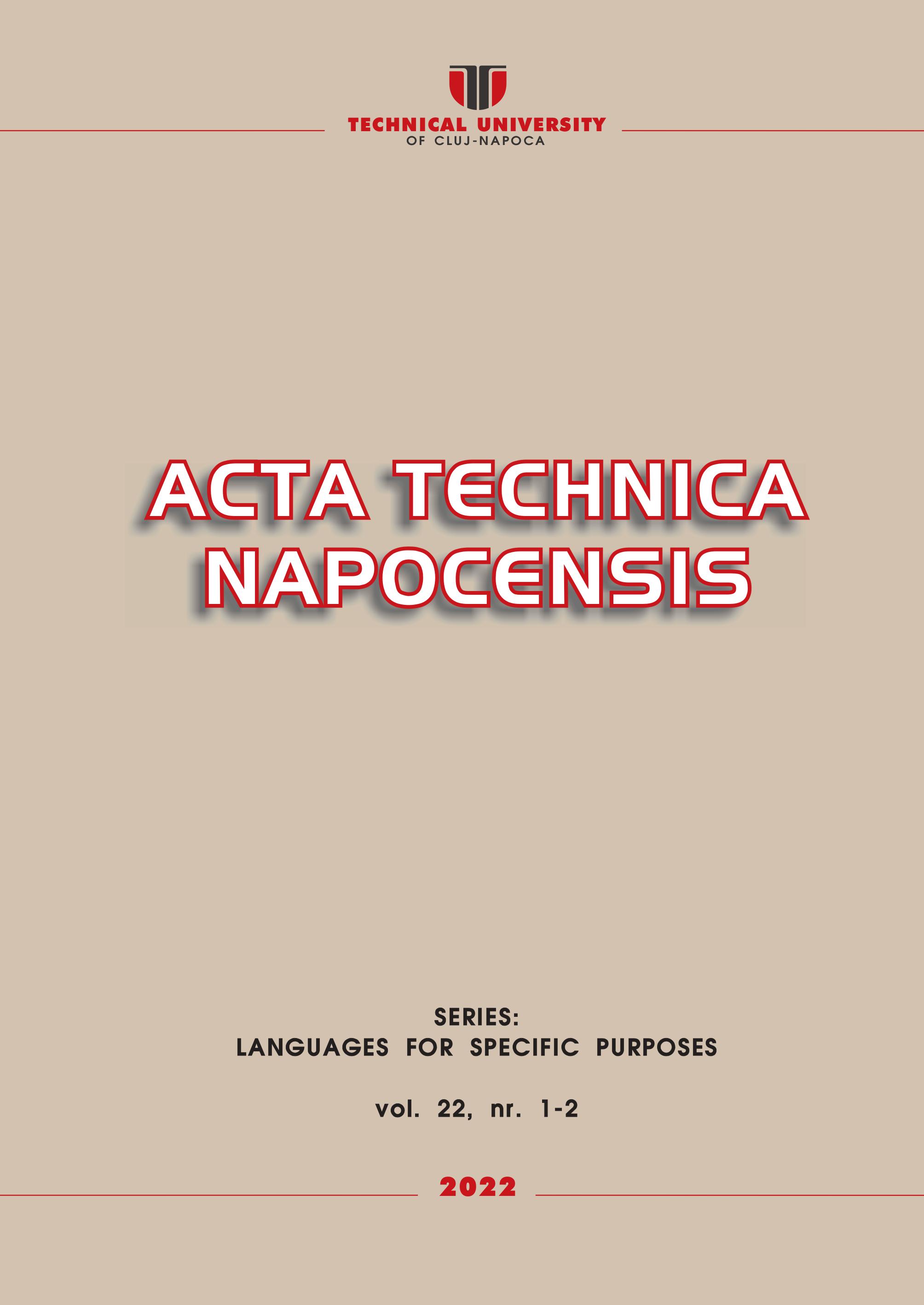 The Specialized Language at the Preparatory Year of the Romanian Language for Foreigners. Case Study: Mathematics and Natural Sciences Cover Image