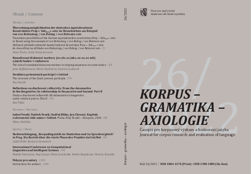 Nachwuchstagung „Korpuslinguistik im Deutschen und im Sprachvergleich“ in Prag. Ein Bericht über die vierte Phase des Projekts GerCoLiNet Cover Image