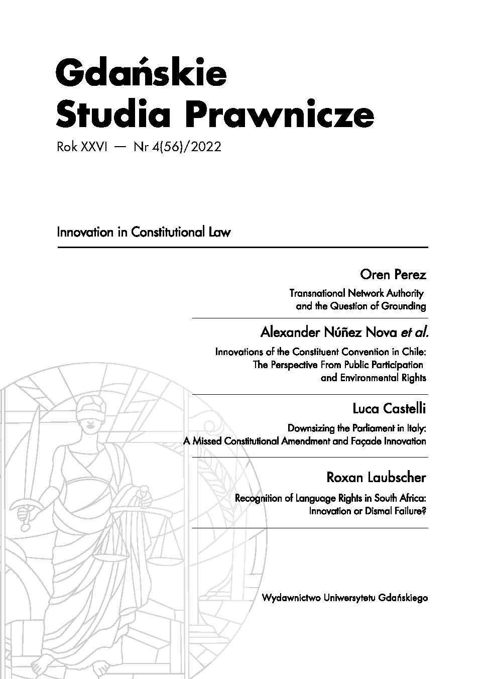 Formal Constitutional Review of the Legislative Process:
An Obvious Accommodation or an Innovation
for Democracy? Cover Image