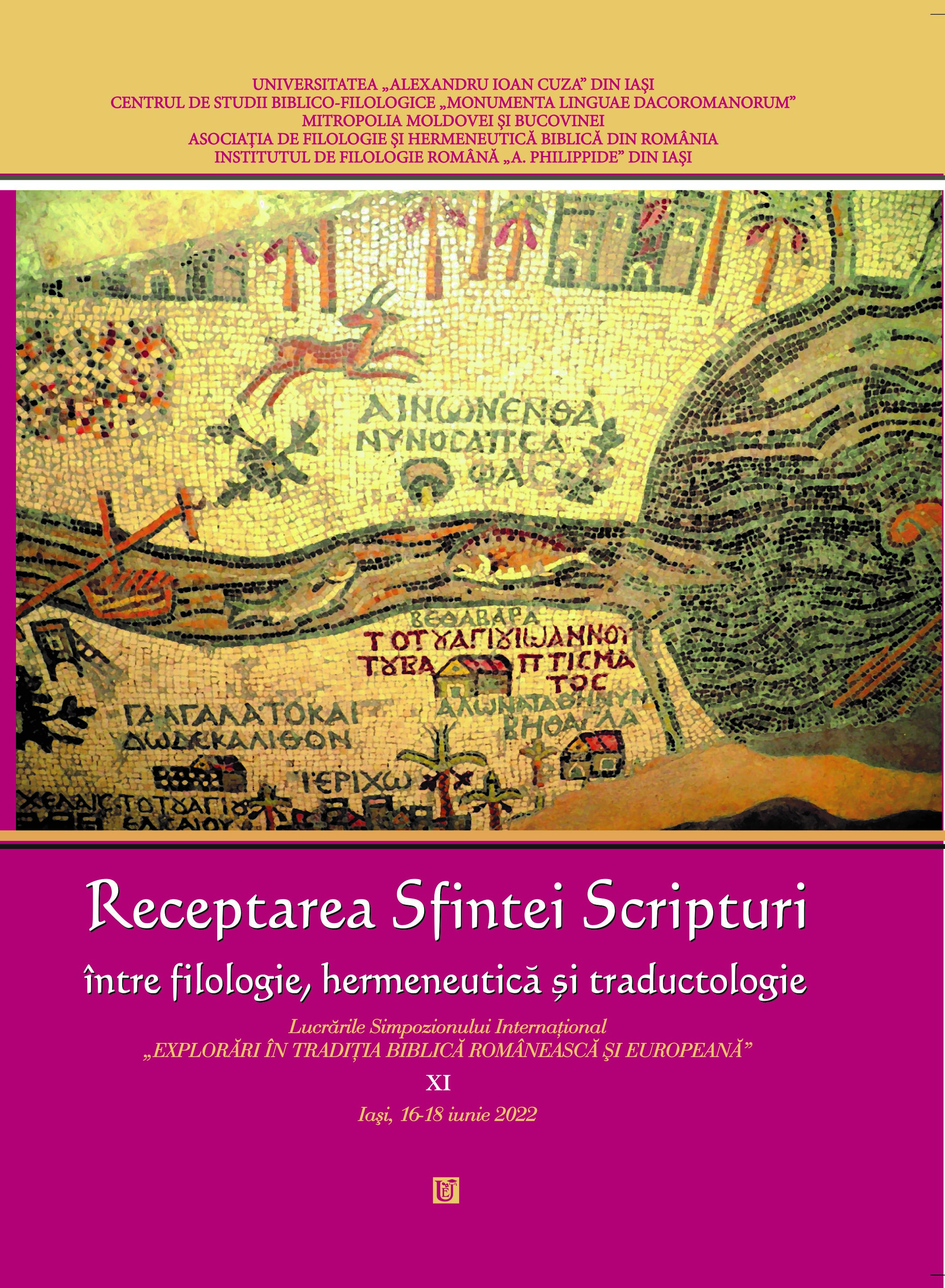 The New Testament of the ”Anania” Bible version in the context of the Romanian biblical tradition: translation problems Cover Image