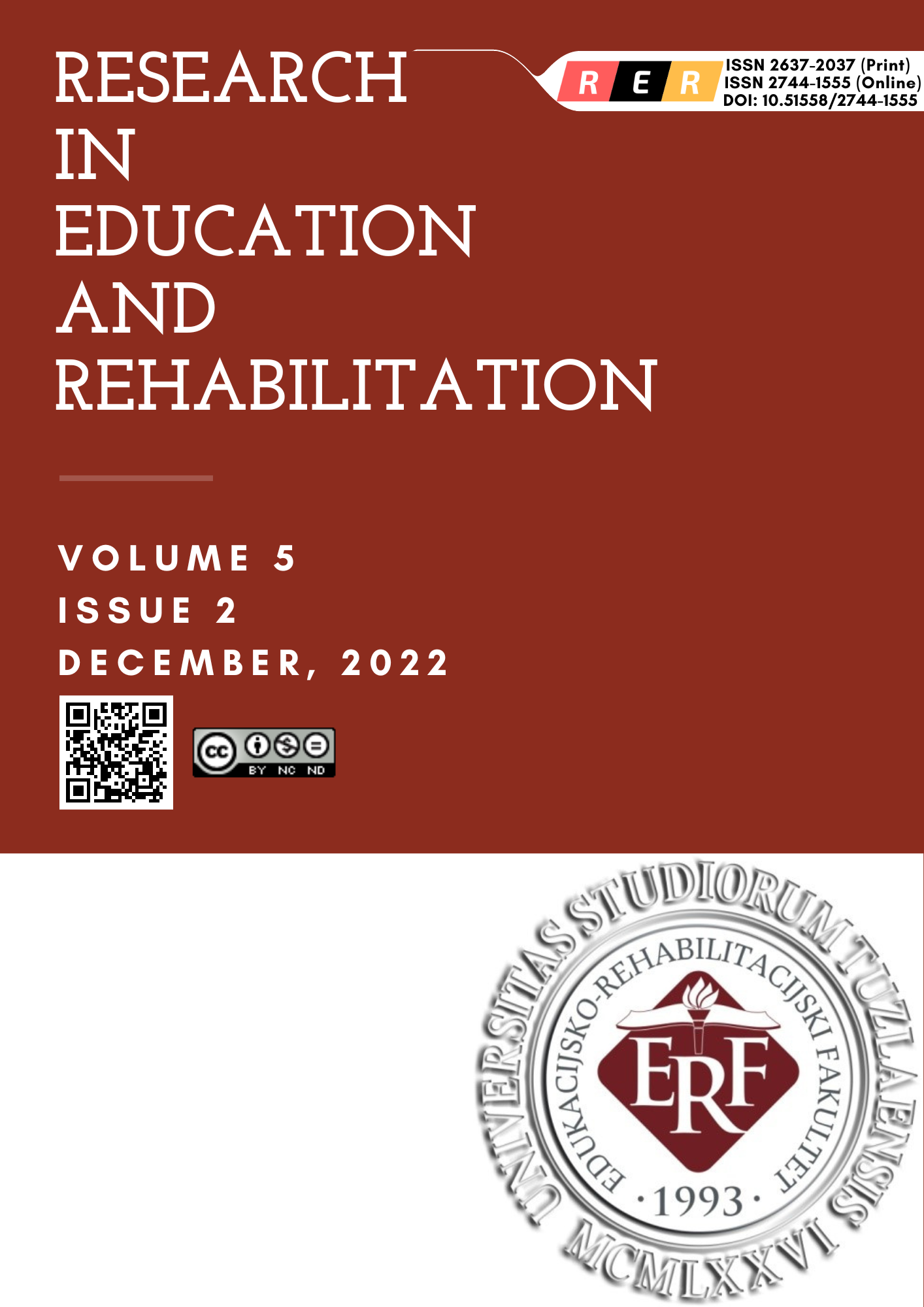 THE CORRELATION BETWEEN SOCIAL DISTANCE TOWARDS PERSONS  WITH INTELLECTUAL DISABILITIES AND EMPATHY IN SPECIAL EDUCATION AND REHABILITATION STUDENTS Cover Image