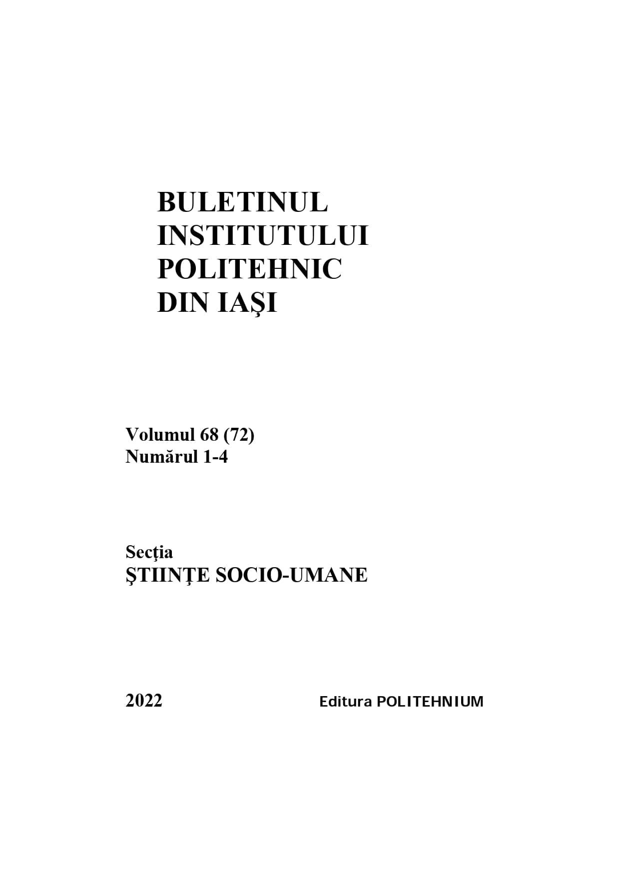 The Romanian Local Administration from the Little Union to the First World War (1859-1918)