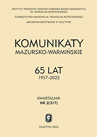 Attempts to develop Lidzbark castle in the first half of the 19th century Cover Image
